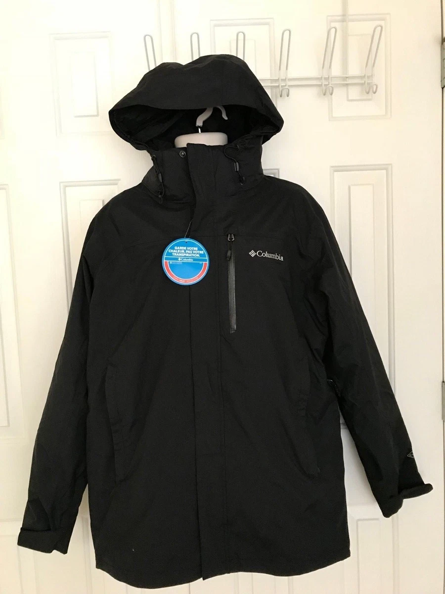NWT COLUMBIA Men s LHOTSE II 3 IN 1 Interchange Jacket BLACK