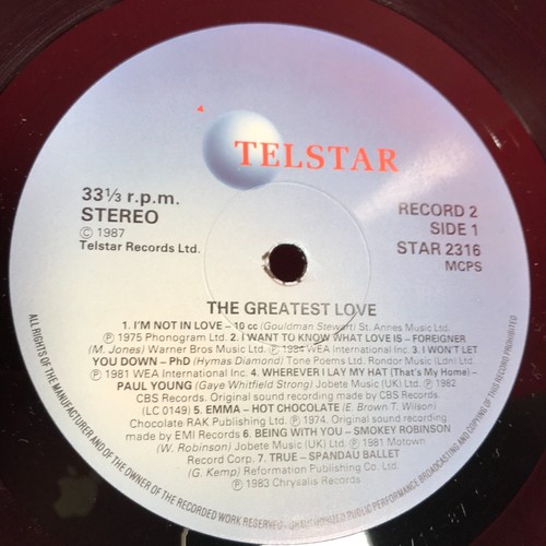 VARIOUS The Greatest Love 1988 UK double vinyl LP Percy Sledge Nilsson 10cc - Picture 5 of 7