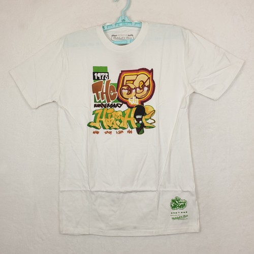 50th Anniversary of Hip Hop Mitchell & Ness Medium Shirt 1973 Art White NWT - Picture 2 of 7