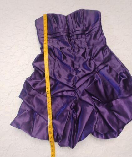 Jessica McClintock gunne Sax purple satin evening cocktail dress 9 - Picture 7 of 11