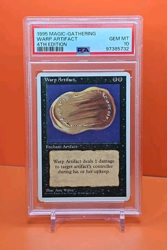 ⚫️⚫️⚫️ 1995 Magic The Gathering WARP ARTIFACT 4TH EDITION PSA 10 💎MINT POP 1 ⚫️ - Bild 1 von 3