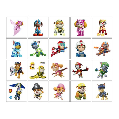 Paw Patrol Cartoon Tattoo Aufkleber Wassertransfer Einweg Tattoo Sticker - Bild 6 von 6