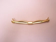 1-7/8" Open Front Gentle Curve  Gold Tone Vintage Collar Bar L208
