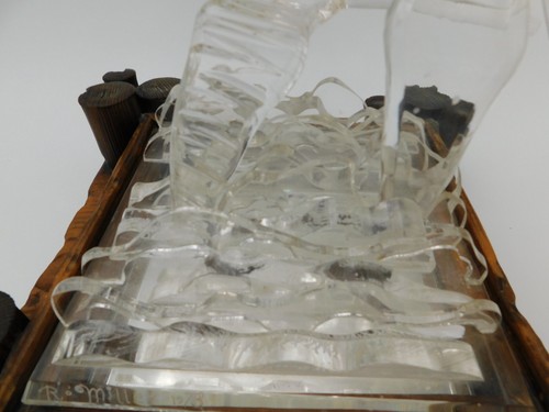 Vtg R.Miller 1973 SIGNED & Numbered Lucite Art Statue Surf Birds Seagulls Beach - Picture 3 of 13