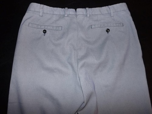 Zanella Cinquanta Teo Italy W34 L29 Blue Cotton Blend Flat Front Dress Pants - Picture 3 of 6
