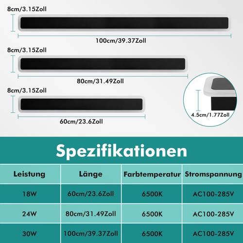  Lampada da esterno lampada da corridoio 60 80 100 cm strisce lampada da esterno lampada da parete lampada da giardino - Foto 4 di 47