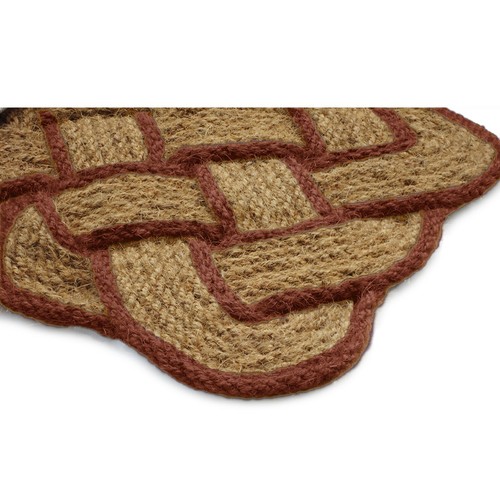 Welcome Mat Lover's Knot 18" x 30" Coir Doormat - Brown / Natural - Accentuary - Picture 4 of 5