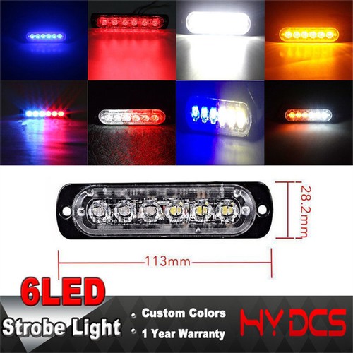 1PC 6LED Car Truck Emergency Beacon Warning Hazard Flash Strobe Light - Picture 3 of 16