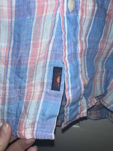 Faherty Linen Button Up Shirt Extra Large Long Sleeve Outdoors Preppy Casual - Picture 3 of 7