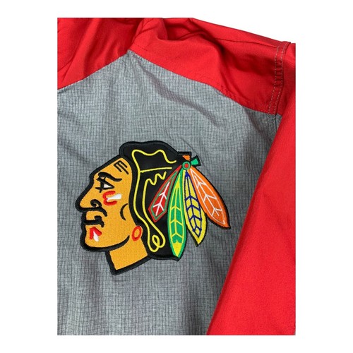 Chicago Blackhawks Men’s 1/4-Zip Windbreaker Rain Jacket Pullover, Size XL - Picture 3 of 10
