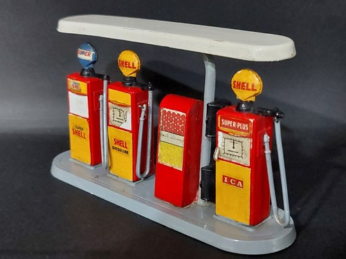 Corgi Toys No 609 Corgi Kits Forecourt Accessories (Unboxed) Shell Petrol Pumps - Picture 3 of 8
