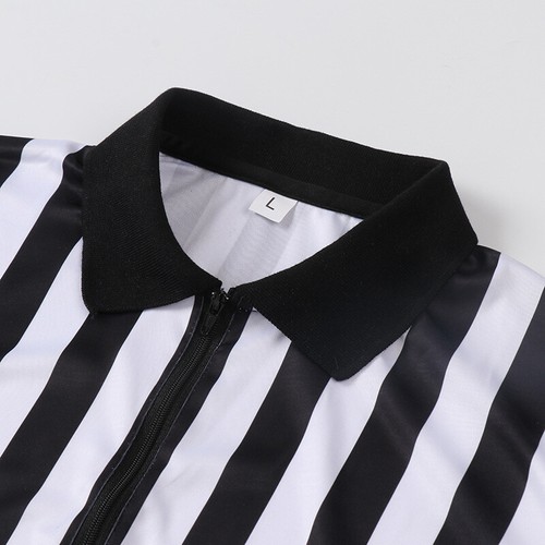 Men's V-Neck Referee Shirt Short S-3XL Sleeve Sportswear For Basketball Football - Picture 17 of 18
