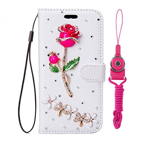 For Google Pixel 6 Pro PU Leather Credit Card Wallet Phone Case +Neck Strap - Picture 11 of 13