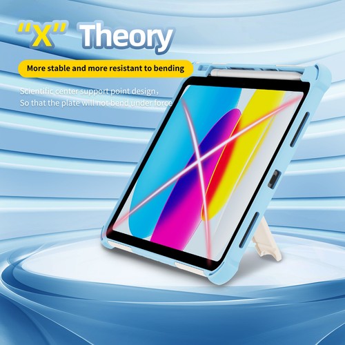 For iPad (A16) / 10th 9th 8th 7th Generation 10.9"/10.2" Shockproof Stand Case - Picture 22 of 35