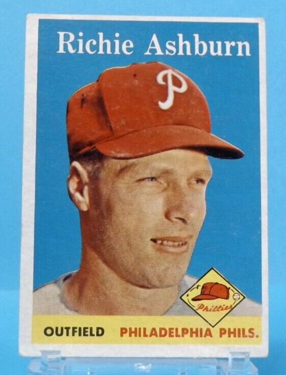 1958 Topps #230 - RICHIE ASHBURN - PHILADELPHIA PHILLIES - Very Good