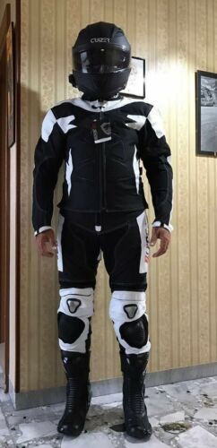 tuta moto pelle e tessuto divisibile giacca + Pantalone BIESSE PROTEZIONI CE 3XL - Foto 1 di 3