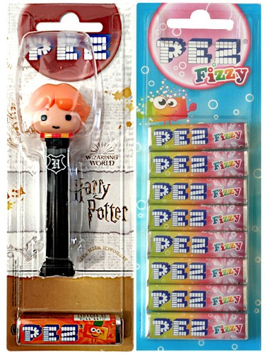 Dispensador de dulces PEZ Harry Potter RON + 2 paquetes de 6 dulces paquete elige el sabor - Imagen 3 de 7