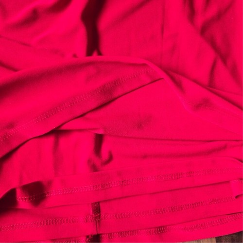 Lauren Ralph Lauren Red Lined Ruched Cocktail Dress Size 12 Sleeveless V Neck - Picture 3 of 6