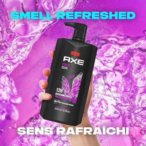 12 Axe Excite Refreshing Long Lasting Body Wash Pump Coconut & Black Pepper 1L - Picture 9 of 9