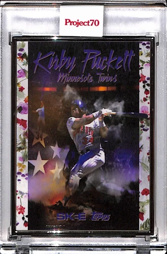2021 TOPPS PROJECT 70 #594 KIRBY PUCKETT by DJ SKEE - P70 AP SILVER FRAME 42/51