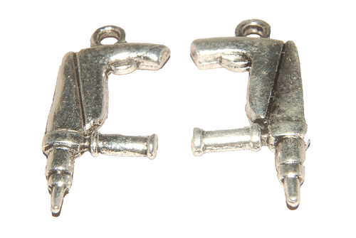 Machine Gun AK-47 AK-15 Uzi Charm  Tibetan Silver  J1251 - Picture 3 of 6