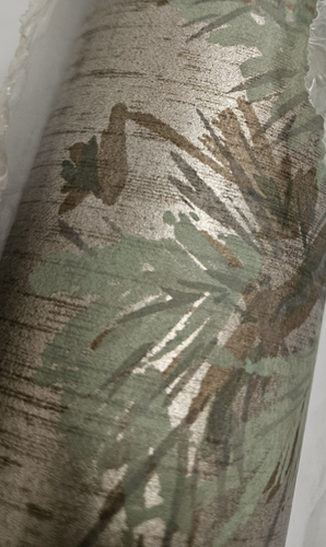 NOS Vtg Albert Van Luit Wallpaper Roll Palm Mid Century Modern 27 Inch 45 Feet - Picture 7 of 8