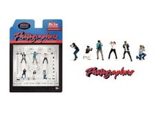 Photographers Figures Set Diecast 1:64 Scale Model - American Diorama AD2414