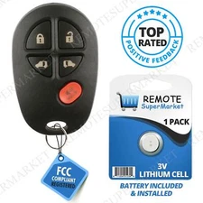 Replacement for Toyota 2004-2013 Sienna Remote Car Key Fob 5b Dual Van Door
