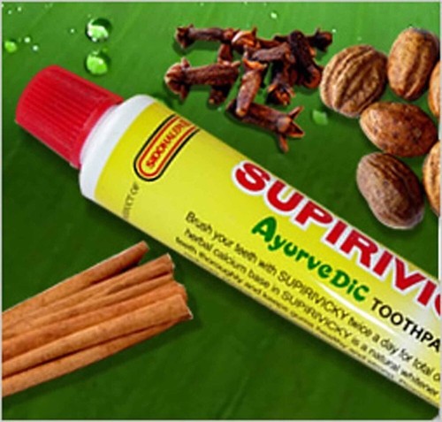 Supirivicky Naturel Ayurvedische Nelke Kräuter Zahnpasta FLUORIDFREI Ayurved 110g - Bild 3 von 7