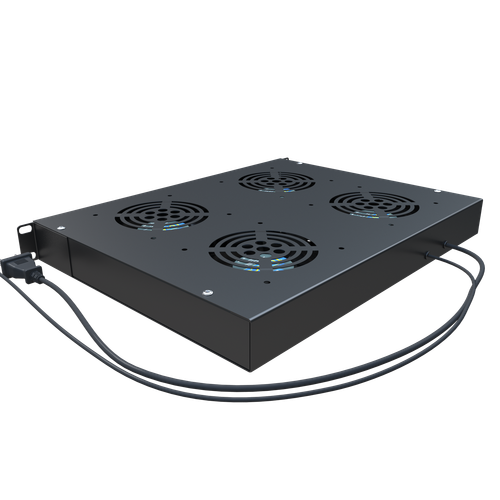 Tupavco 1U 19" Rack Mount Fan - 4 Fans Server Cooling System - Heat Monitor Disp - Picture 5 of 7