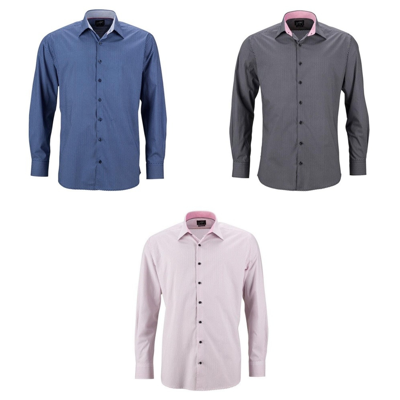 James and Nicholson Mens Classic Fit Wings Shirt (FU284) James and Nicholson Mens Classic Fit Wings Shirt (FU284)