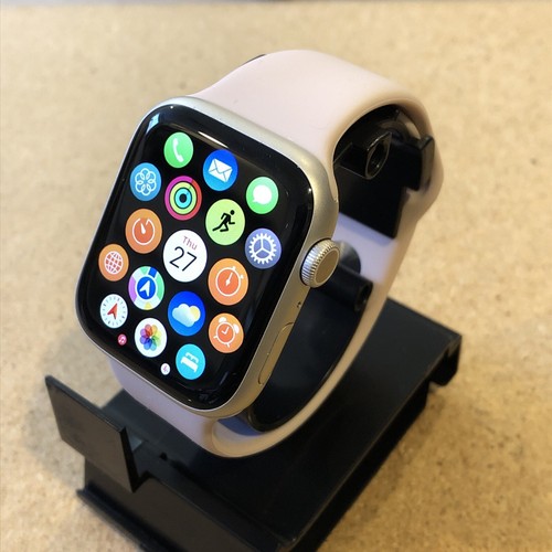 Apple Watch Series 7 S7 GPS 45mm Case Battery Health 91% Sand Pink Sport Band - 第 1/10 張圖片