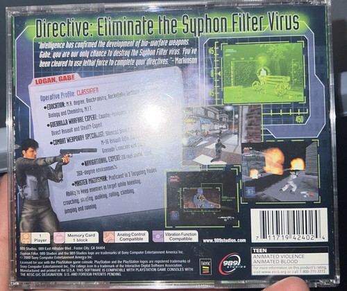 Syphon Filter (Sony PlayStation 1, 1999) - Picture 4 of 4