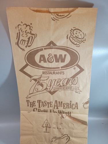 75 Jahre A&W Papiertüte The Taste American aufgewachsen mit 1993 - Bild 2 von 8