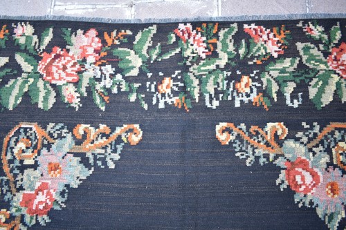 Vintage Karabakh Rug 81'' x 100'' Home Decor Rug Organic Wool Karabakh Area Rug - Picture 8 of 17