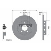 2X Textar Bremsscheibe Vorne Ø284 Mm Voll FüR Mercedes-Benz C-Klasse W202