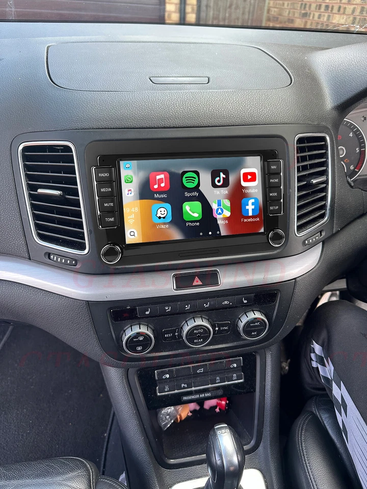 7" Para VW Sharan 2010-2020 Apple Carplay Android 13 Stereo Radio GPS WiFi 32G - Imagen 2 de 4