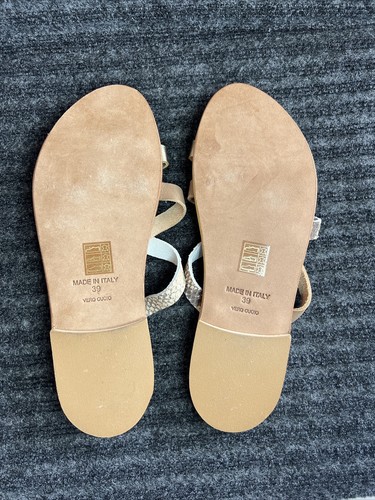 NEW Joie A La Plage Brown Leather Sandals Slides Women Size 8 - Picture 6 of 10