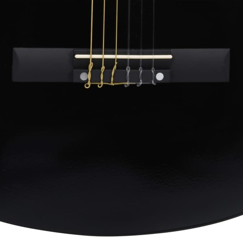 Klassikgitarre für Anfänger mit Tasche Schwarz 4/4 39" - Bild 7 von 11