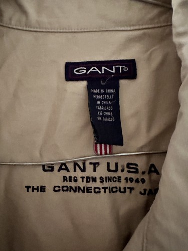 Gant Mens Cream Jacket Mac Size L - Picture 2 of 3