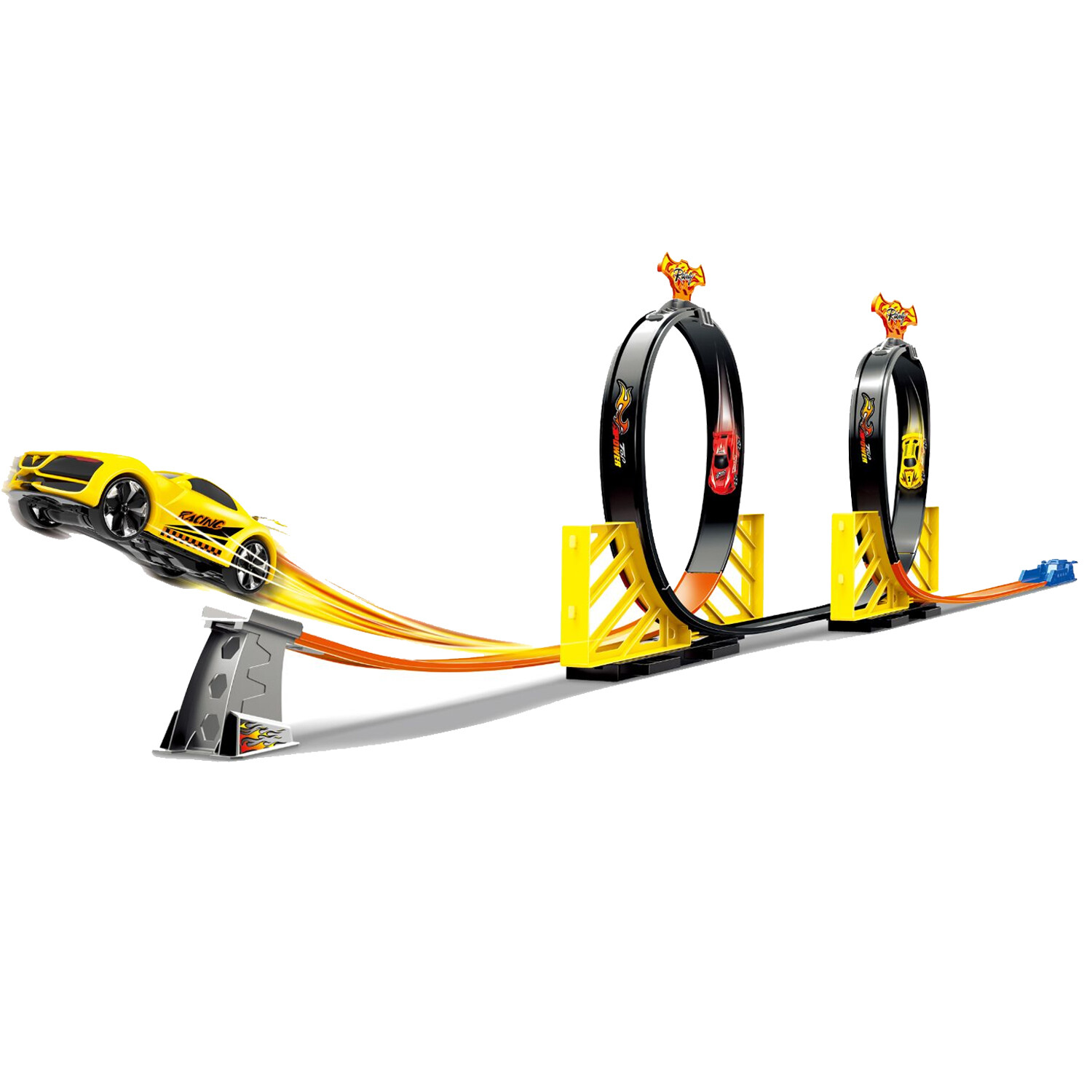 hot wheels car and track table