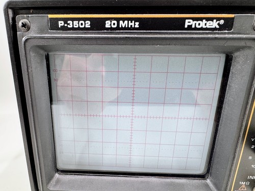 PROTEK VINTAGE ANALOG OSCILOSCOPE P-3502 20MHZ - Picture 4 of 9