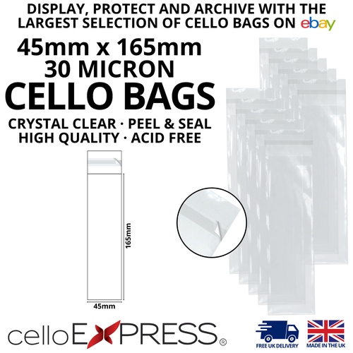 Clear Cello Bags Self Seal - Cellophane Display Bag, Wax Melts, Jewellery UK - Picture 11 of 43