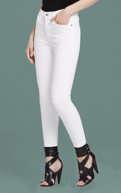 Citizens of Humanity Rocket Crop High Rise Skinny Jeans,Optic White,Size 25,$178