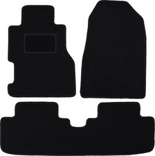 Schwarze Velours-Fußmatten für: Honda Civic VII 3-türiges (2001-2005)