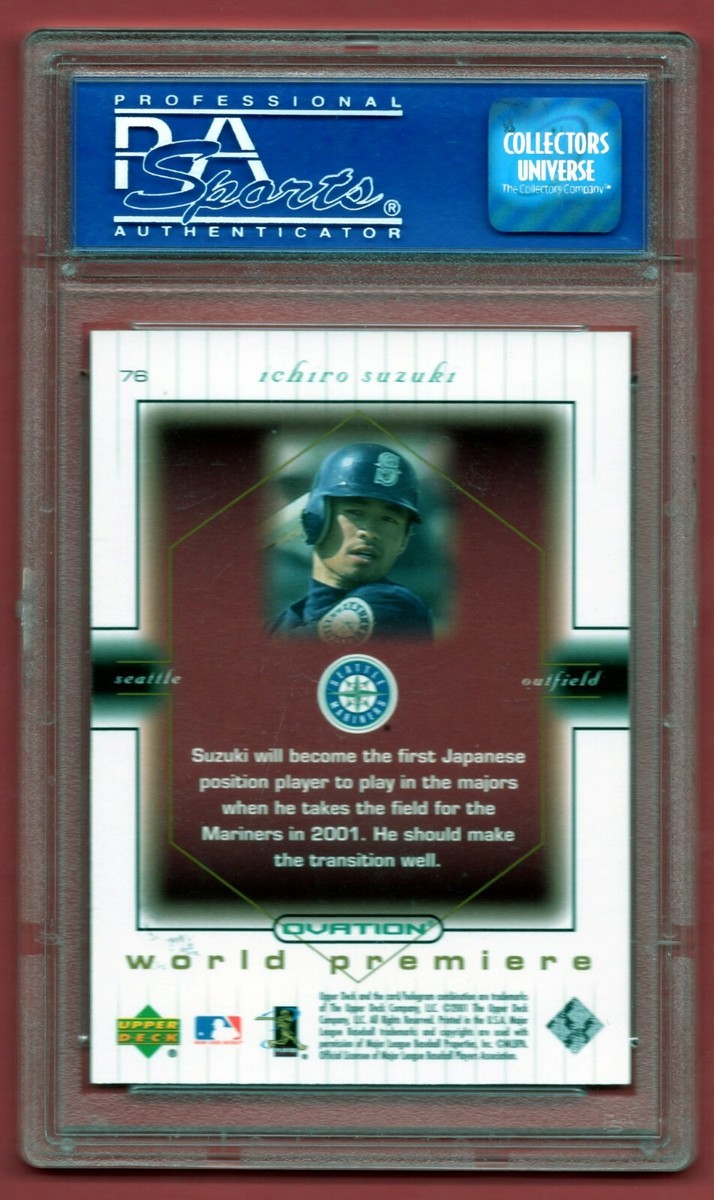 ICHIRO SUZUKI 2001 UPPER DECK OVATION #76 PSA 9 MINT #D