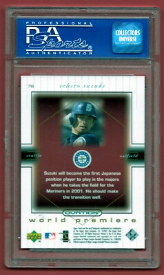 ICHIRO SUZUKI 2001 UPPER DECK OVATION #76 PSA 9 MINT #D