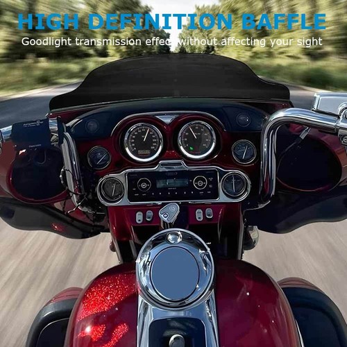 Black 6" Wave Windshield Windscreen for Harley Touring Street Glide FLHX 06-13 - Picture 5 of 17