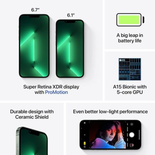 Apple iPhone 13 Pro 512GB Alpingrün Locked Cricket Wireless *NEU VERSIEGELT* - Bild 5 von 5
