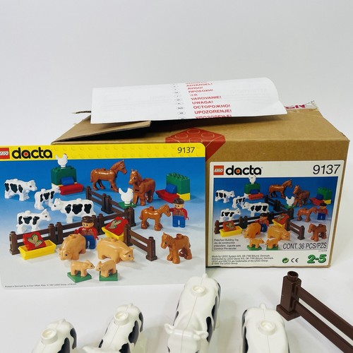 Vintage Lego Dacta Farm Animals Zoo People 9137 Pig Giraffe Penguin Cow Duplo - Picture 10 of 10